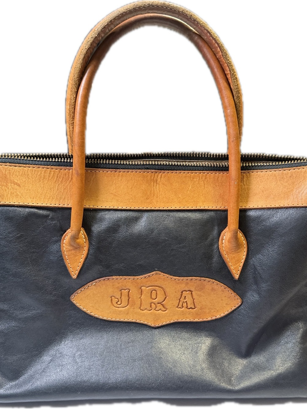 South Texas Handbags Leather Tote/ Purse -  Black